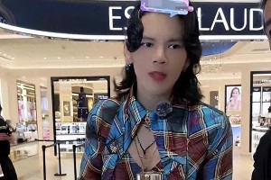向佐另类造型引爆流量：羽绒服变身行走鸡蛋饼